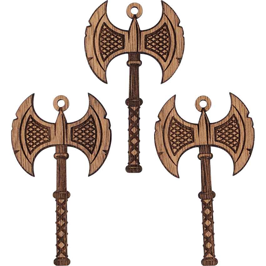 Viking Axe Mini Christmas Ornament - Set of 3