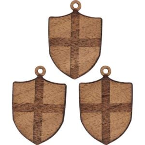 Medieval Crossed Shield Mini Christmas Ornament - Set of 3