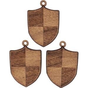 Medieval Quartered Shield Mini Christmas Ornament - Set of 3