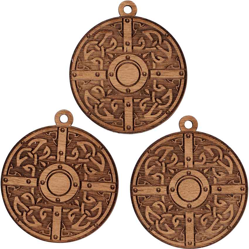 Celtic Knot Shield Mini Christmas Ornament - Set of 3