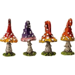 Mini Fairyland Mushrooms - Set of 4
