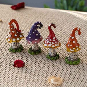 Mini Fairyland Mushrooms - Set of 4