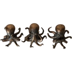 No Evil Octopus Statue Set
