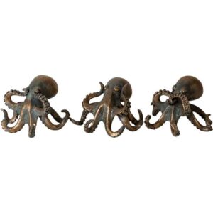 No Evil Octopus Statue Set