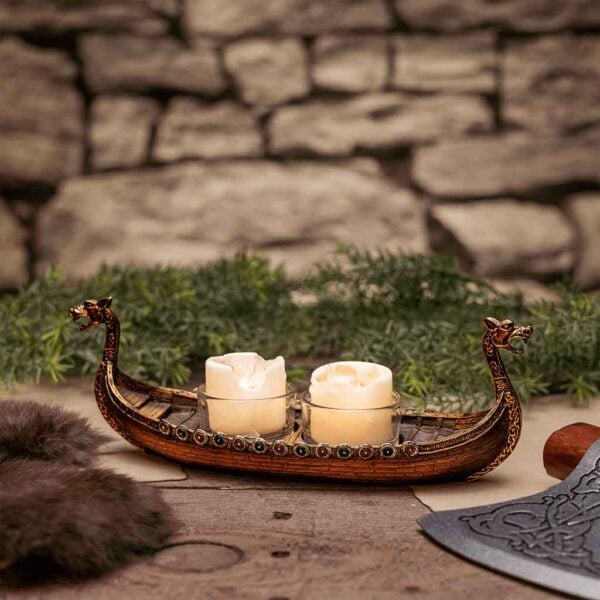 Viking Longship Tealight Holder