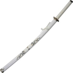 White Double Dragon Samurai Sword