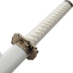 White Double Dragon Samurai Sword