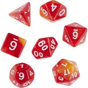 Red Dragon Gaming Dice Set with Pouch