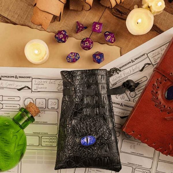 Purple Dragon Gaming Dice Set with Pouch