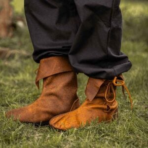 Nubuck Leather Medieval Boots - Brown