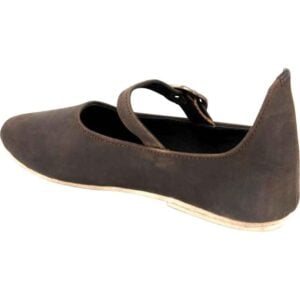 Cecilie Women's Medieval Leather Shoes - Brown