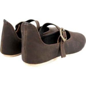 Cecilie Women's Medieval Leather Shoes - Brown