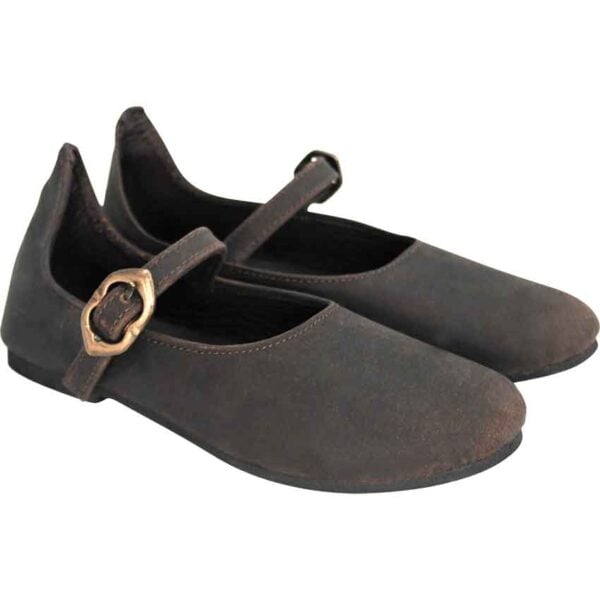 Rieke Women's Medieval Shoes - Brown