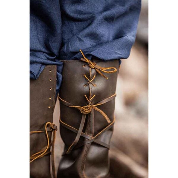 Ole Nubuck Leather Viking Boots - Brown