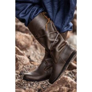 Ole Nubuck Leather Viking Boots - Brown