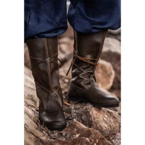Ole Nubuck Leather Viking Boots - Brown