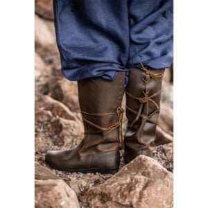 Ole Nubuck Leather Viking Boots - Brown