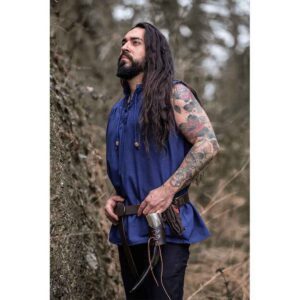 Louis Sleeveless Medieval Shirt - Blue