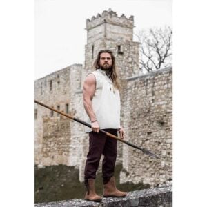Louis Sleeveless Medieval Shirt - Natural