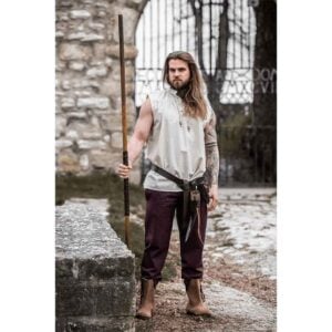 Louis Sleeveless Medieval Shirt - Natural