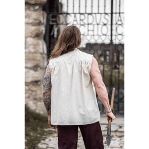 Louis Sleeveless Medieval Shirt - Natural