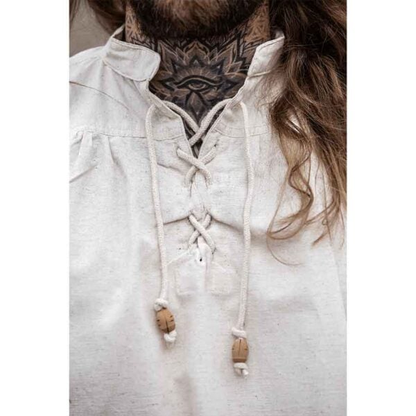 Louis Sleeveless Medieval Shirt - Natural