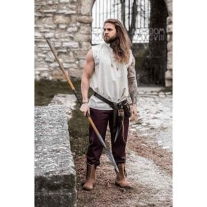 Louis Sleeveless Medieval Shirt - Natural