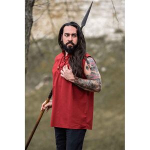 Louis Sleeveless Medieval Shirt - Red