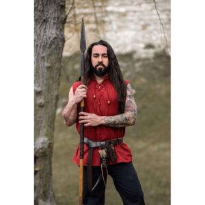 Louis Sleeveless Medieval Shirt - Red