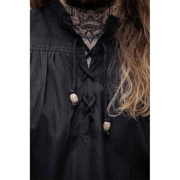 Louis Sleeveless Medieval Shirt - Black