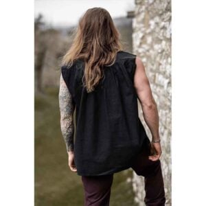 Louis Sleeveless Medieval Shirt - Black