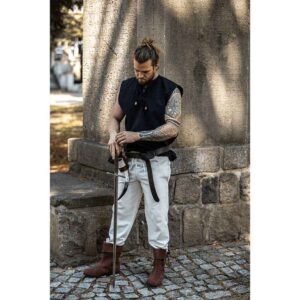 Jean Sleeveless Medieval Shirt - Black