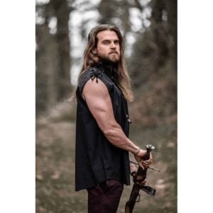 Ott Sleeveless Medieval Shirt - Black