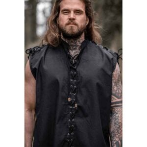 Ott Sleeveless Medieval Shirt - Black