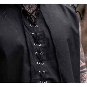 Ott Sleeveless Medieval Shirt - Black