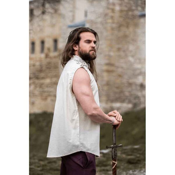 Henn Sleeveless Medieval Shirt - Natural