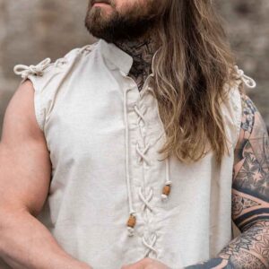 Henn Sleeveless Medieval Shirt - Natural