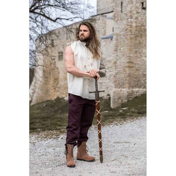 Henn Sleeveless Medieval Shirt - Natural