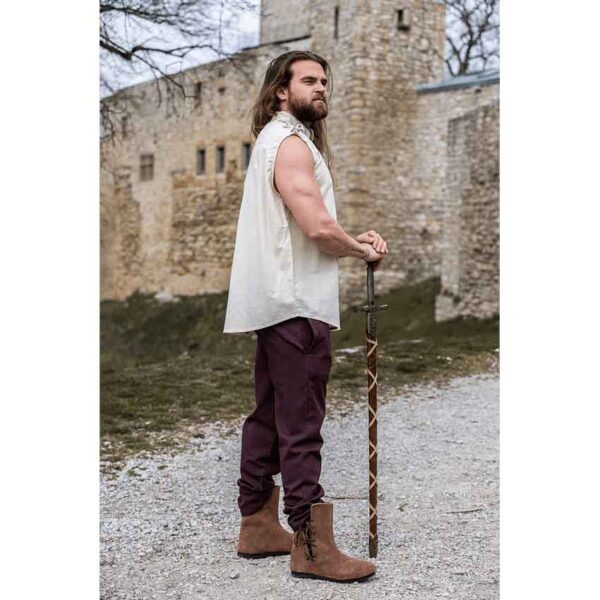 Henn Sleeveless Medieval Shirt - Natural