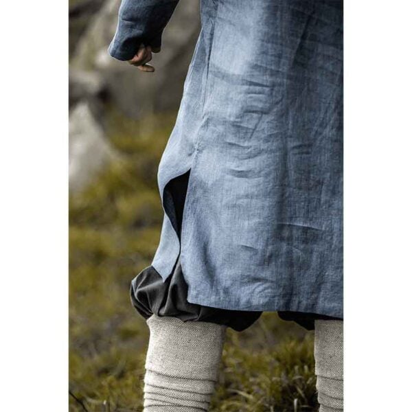 Halvar Linen Viking Tunic - Blue-Grey