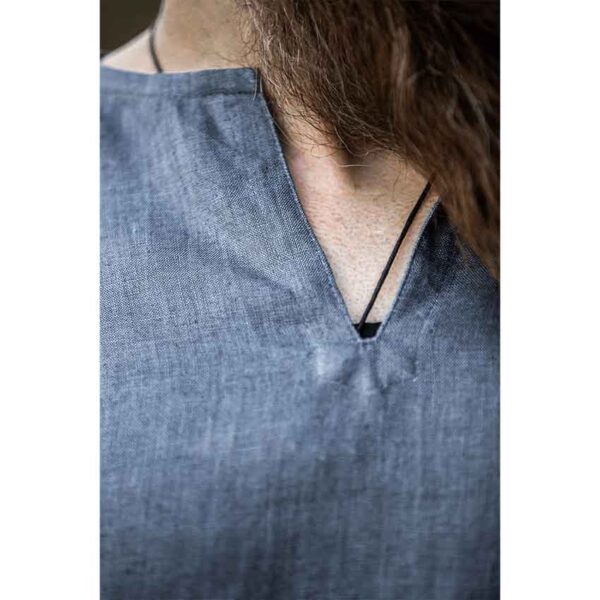 Halvar Linen Viking Tunic - Blue-Grey