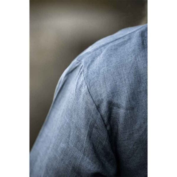 Halvar Linen Viking Tunic - Blue-Grey