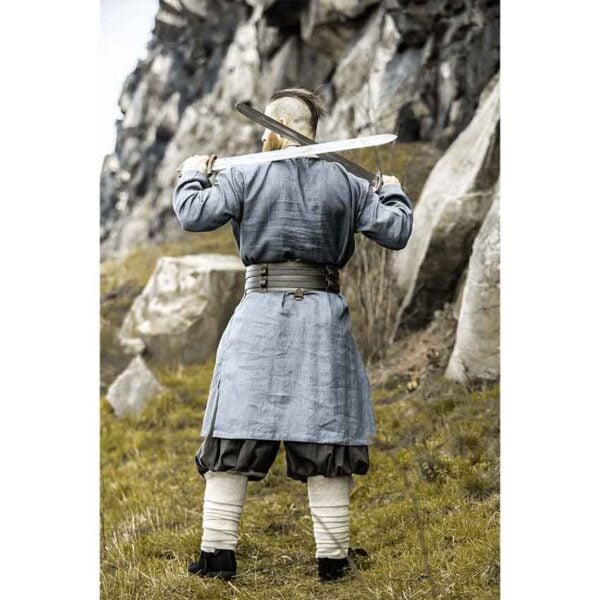 Halvar Linen Viking Tunic - Blue-Grey