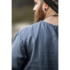 Halvar Linen Viking Tunic - Blue-Grey