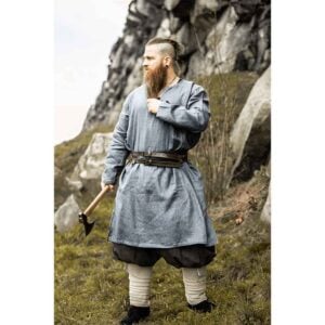 Halvar Linen Viking Tunic - Blue-Grey