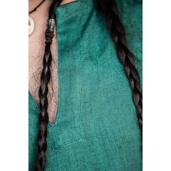Halvar Linen Viking Tunic - Green