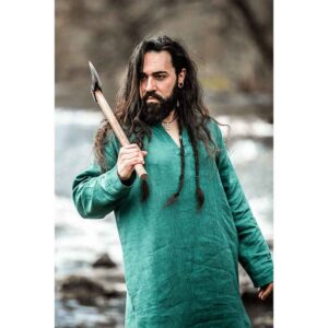 Halvar Linen Viking Tunic - Green