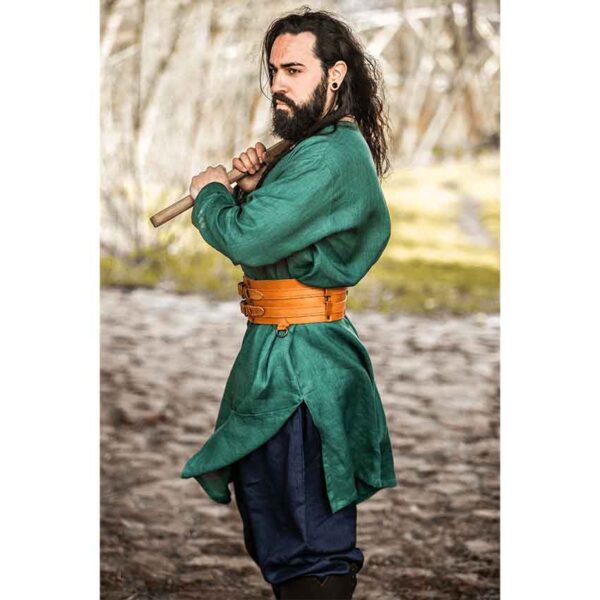 Halvar Linen Viking Tunic - Green