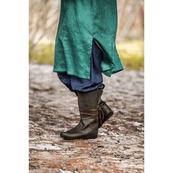 Halvar Linen Viking Tunic - Green