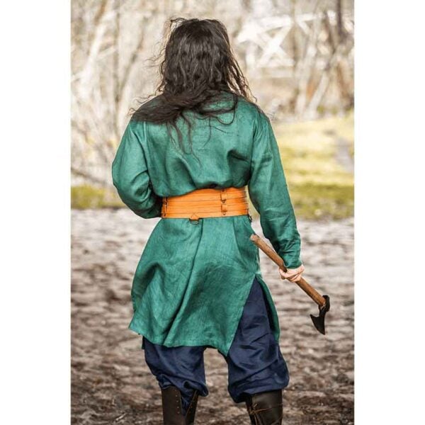 Halvar Linen Viking Tunic - Green